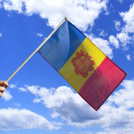 Andorra Hand Waving Flag