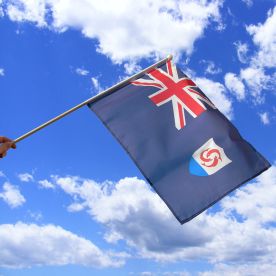 Anguilla Hand Waving Flag