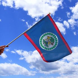 Belize Hand Waving Flag