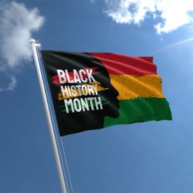 Black History Month Face flag