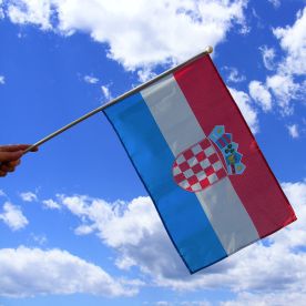 Croatia Hand Waving Flag