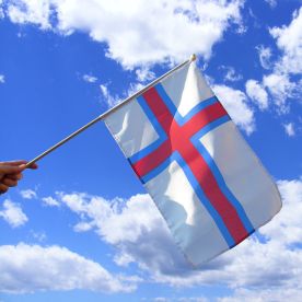 Faroe Islands Hand Waving Flag
