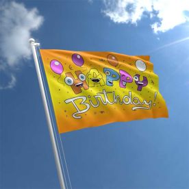 Happy Birthday Smile Flag 5ft x 3ft