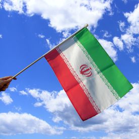 Iran Hand Waving Flag