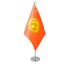 Kyrgyzstan table flag satin