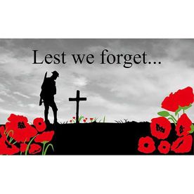 Lest We Forget Poppy Flag