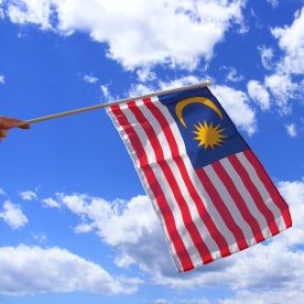Malaysia Hand Waving Flag