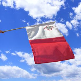 Malta Hand Waving Flag