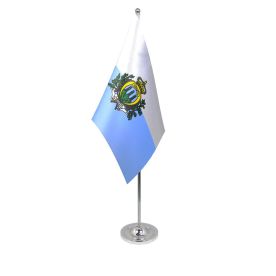 San Marino table flag satin