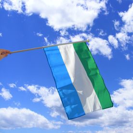 Sierra Leone Hand Waving Flag