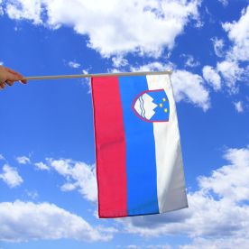 Slovenia Hand Waving Flag