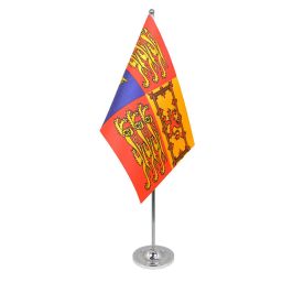 UK Royal standard table flag satin