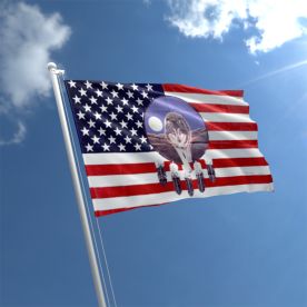 USA Wolf Dreamcatcher Flag