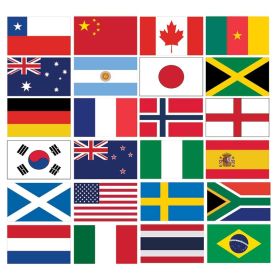 Women's Football World Cup flags