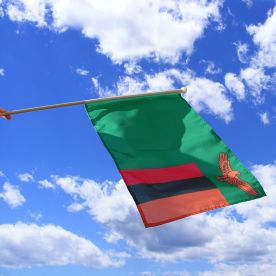 Zambia Hand Waving Flag