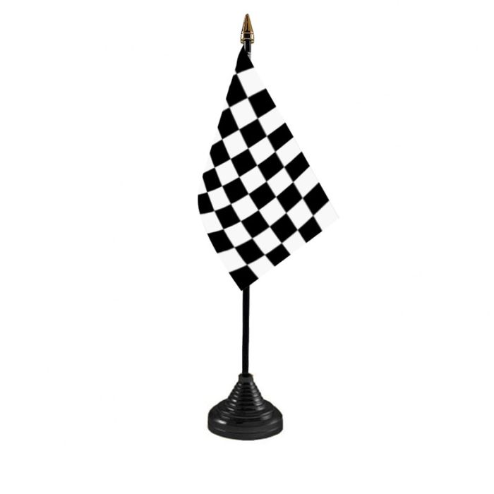 Black & White Chequered Table Flag | Table Flags - The Flag Shop