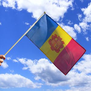 Andorra Hand Waving Flag