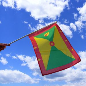 Grenada Hand Waving Flag