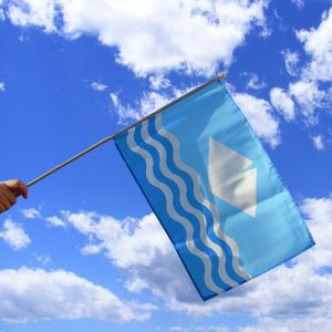 Isle Of Wight Hand Waving Flag