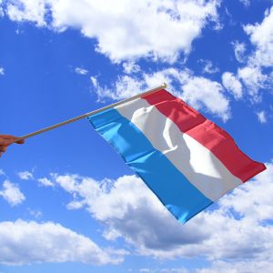 Luxembourg Hand Waving Flag