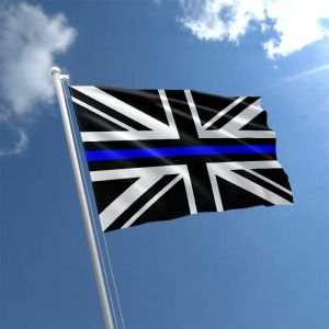Union Jack Thin Blue Line Flag 5Ft X 3Ft