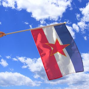 Yugoslavia Hand Waving Flag