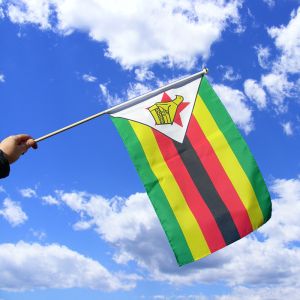 Zimbabwe Hand Waving Flag