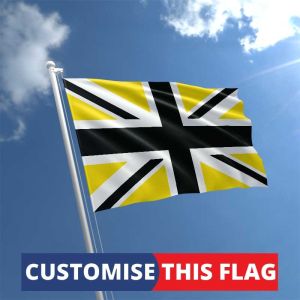 Custom Black & Yellow Union Jack Flag