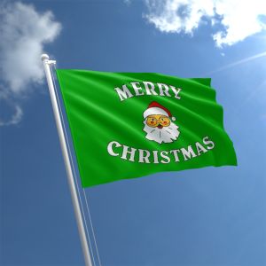 Green Christmas Flag