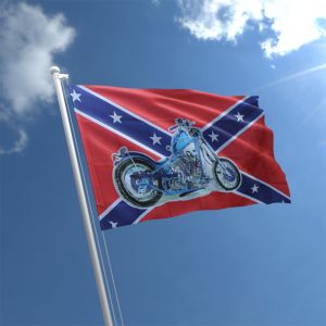 Rebel Motorcycle Flag