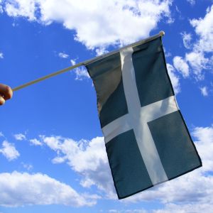 Cornwall Hand Waving Flag