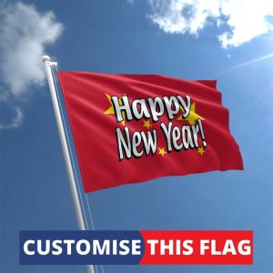 Custom Happy New Year Flag