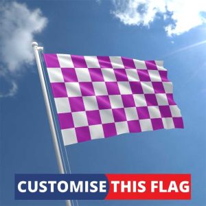 Custom Purple & White Chequered Flag