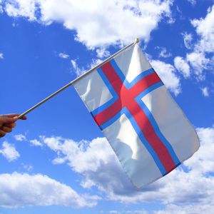 Faroe Islands Hand Waving Flag