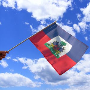 Haiti Hand Waving Flag