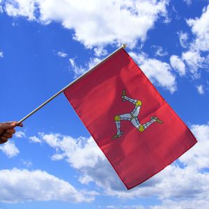 Isle Of Man Hand Waving Flag