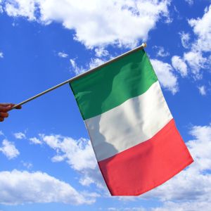 Italy Hand Waving Flag