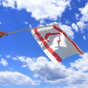 Northern Cyprus Hand Waving Flag