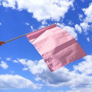 Pink Hand Waving Flag