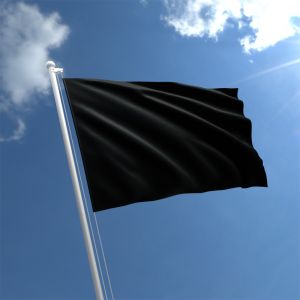 Plain Black Flag 3Ft X 2Ft