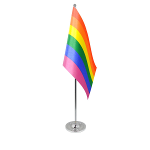 LGBT table flag satin