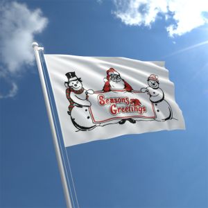 Santa Snowman Flag