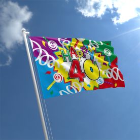40th Birthday Flag