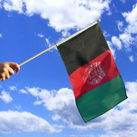 Afghanistan Hand Waving Flag