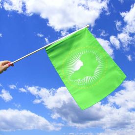 African Union Hand Waving Flag