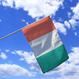 Ivory Coast Hand Waving Flag