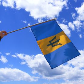 Barbados Hand Waving Flag