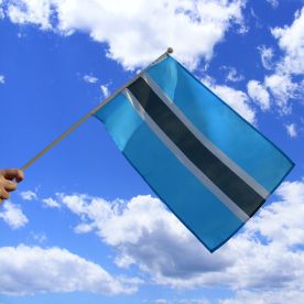 Botswana Hand Waving Flag