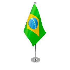 Brazil table flag satin