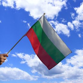 Bulgaria Hand Waving Flag